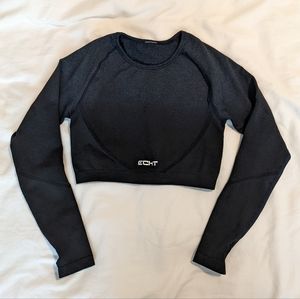 Echt Arise Ombre Cropped Long Sleeve - Navy